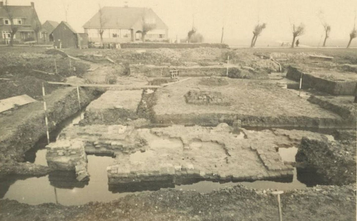 The excavated foundations of Middelburg Castle.